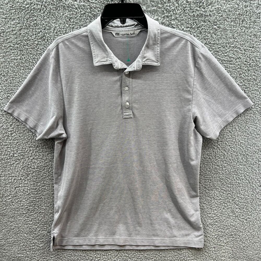Travis Matthew Golf Polo Shirt Mens Large Gray Short Sleeve L